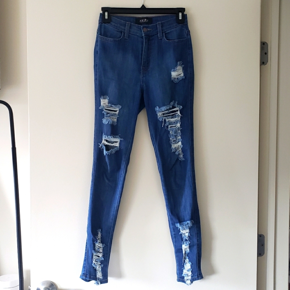 Ripped High Waistes Skinny jeans